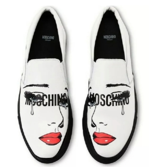 THE MOSCHINO X BEN FROST COLLABORATION Pop Art Eye Motif Sneaker Size US 11 - Picture 14 of 14